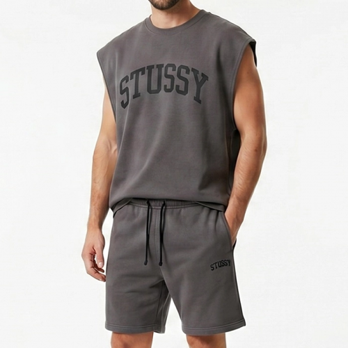 STUSSY 레터링 3p 오버핏 셋업 SET
