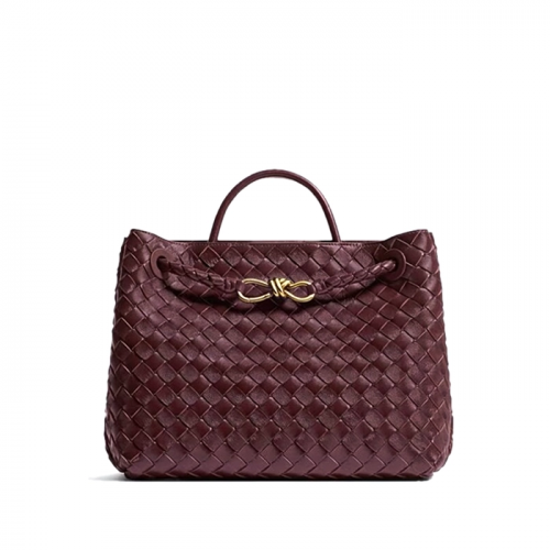 BOTTEGA VENETA 미디엄 안디아모 - 딥 마호가니
