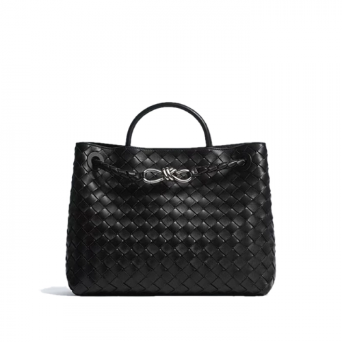 BOTTEGA VENETA 미디엄 안디아모 - 블랙 & 실버