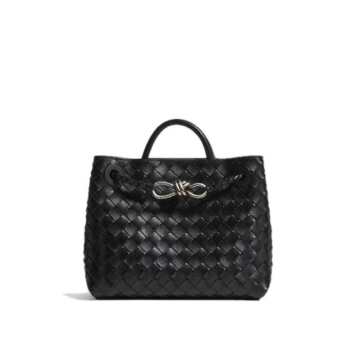 BOTTEGA VENETA 스몰 안디아모 - 블랙 & 실버