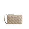 BOTTEGA VENETA 디아고 지퍼 메신저 백 - 라임스톤