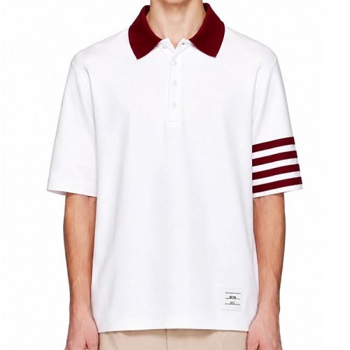 THOM BROWNE 4바 릴랙스드 PK 티셔츠