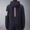 THOM BROWNE 4바 완장 삼선 후드 바람막이 자켓