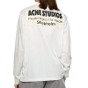 Acne Studios 로고 스포츠 저지 탑 화이트