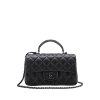 CHANEL 클래식 탑핸들 뉴미니 플랩백 - 블랙