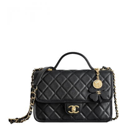 CHANEL 탑핸들 체인 클로버 플립백