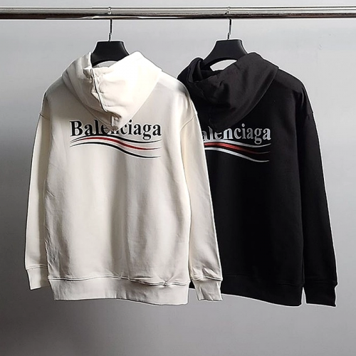 BALENCIAGA 레드 웨이브 코튼 후드