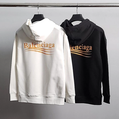 BALENCIAGA 오렌지 웨이브 코튼 후드