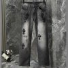 Chrome Hearts 크로스 가죽 패치 그레이진