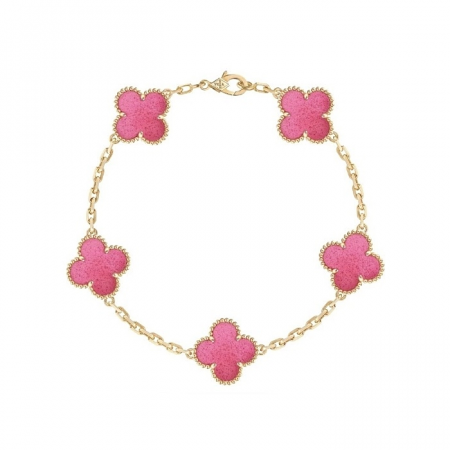 반클리프 Vancleef & arpels 아펠 빈티지 알함브라 5 모티프 에나멜 팔찌