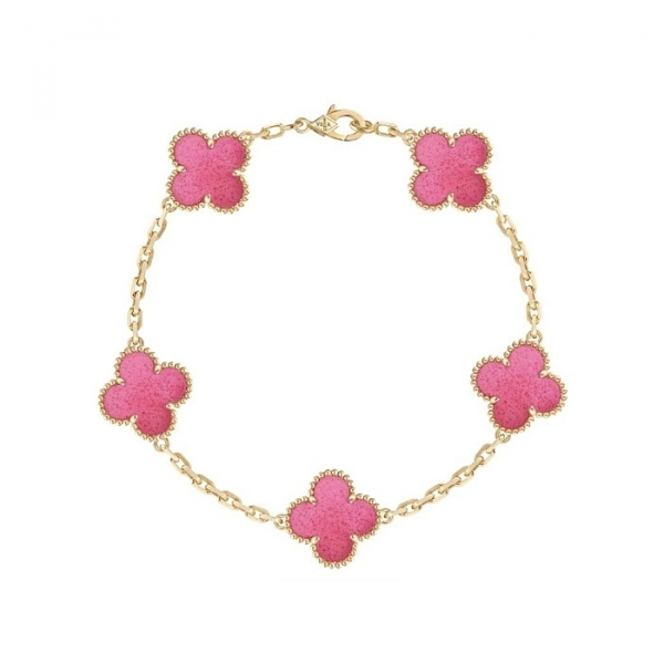 반클리프 Vancleef & arpels 아펠 빈티지 알함브라 5 모티프 에나멜 팔찌