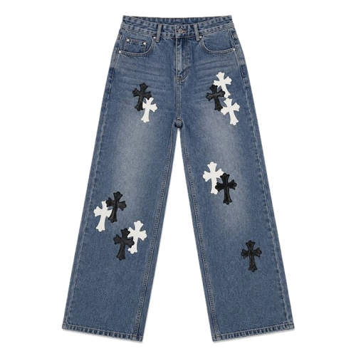 Chrome Hearts 크로스 패치 데님팬츠