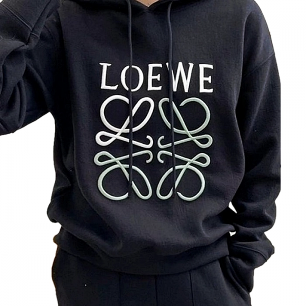 LOEWE 미들 자수 후드 셋업 SET