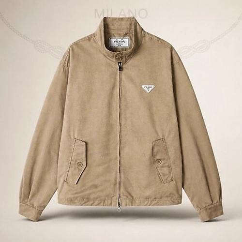 PRADA 데일리 헨리 코튼 자켓