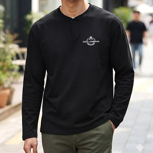 DOLCE & GABBANA 헨리넥 브이 롱슬리브