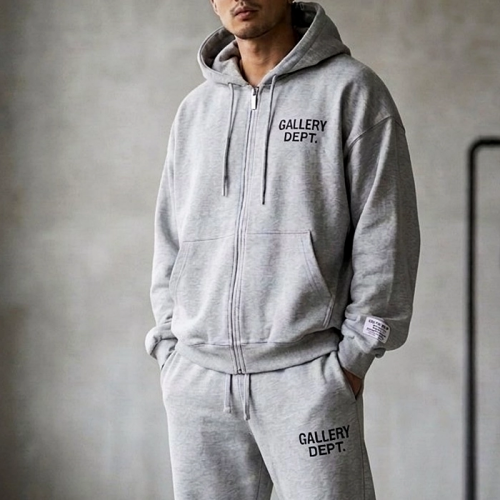 GALLERYDEPT 심플 로고 프린팅 집업 오버핏 셋업 SET