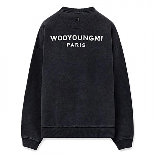 WOOYOUNGMI 페이디드 로고 스웻셔츠