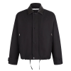 Acne Studios 가죽 칼라 봄버 재킷