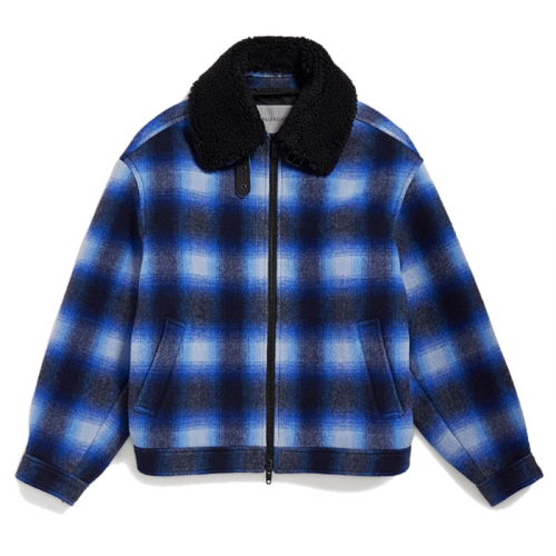 BALENCIAGA 체크 플란넬 보머 자켓