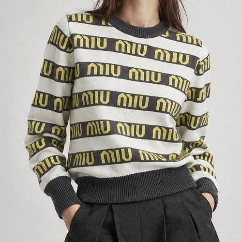 미우미우 MIUMIU 자가드 로RH 울니트