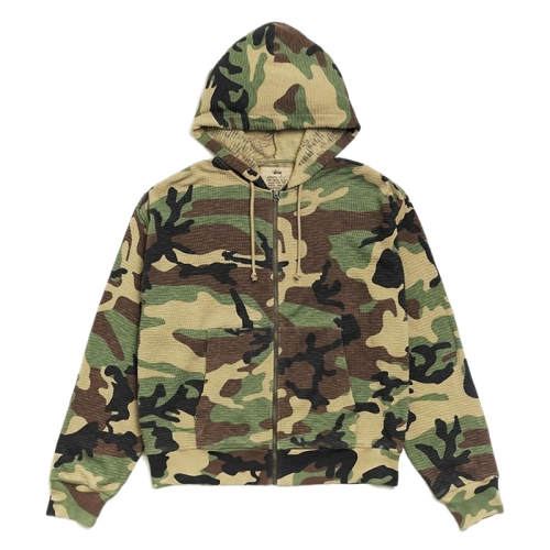 STUSSY 라이트카모 써멀 후디집업