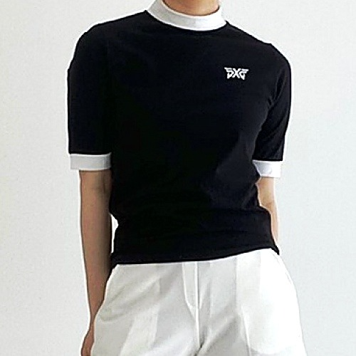 P*G 여성 반목 라인배색 반팔