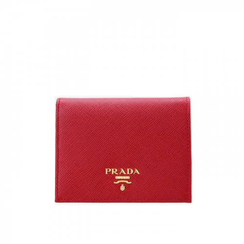 PRADA 비텔로 무브 사피아노 플랩 반지갑