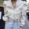 CHAN*L 라일리 레더 자켓