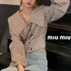 MIUM*U 빅카라 체크 크롭NB