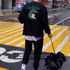 OFF-WHI*E 서핑 라인 밍크양기모 티셔츠