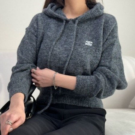 CELI*E 알파카 울니트후드