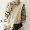 BURBER*Y 체크 배색셔츠
