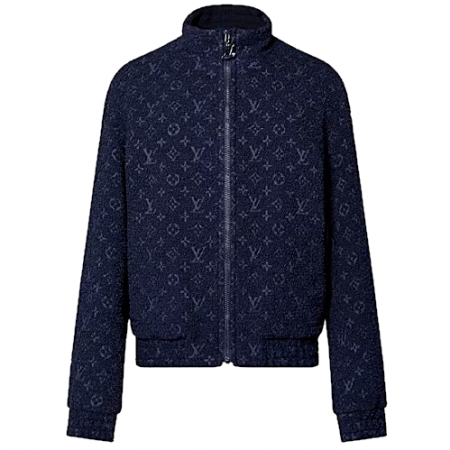 LOUIS VUITTON 모노 부클레 지퍼 블루종