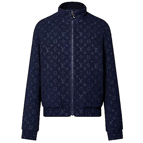 LOUIS VUITTON 모노 부클레 지퍼 블루종