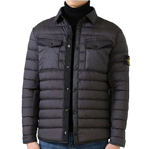 스톤아일*드 STONE ISLAND 퀼팅 나일론 경량 다운 셔킷