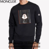 MONCL*R 빈티지 스크레치 박스 레터링 밍크양기모 티셔츠