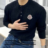 MONCL*R  케이블 헨리넥 라운드니트