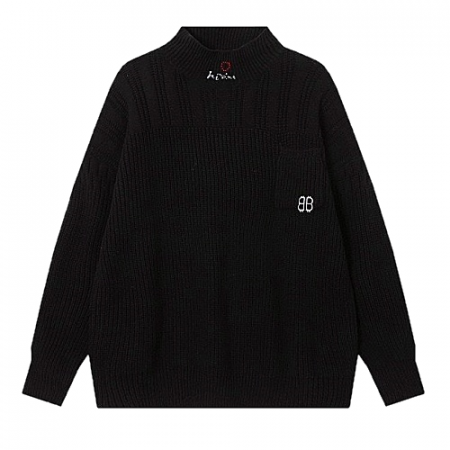 발렌시*가 BALENCIAGA 캐시미어 BB포켓 스웨터