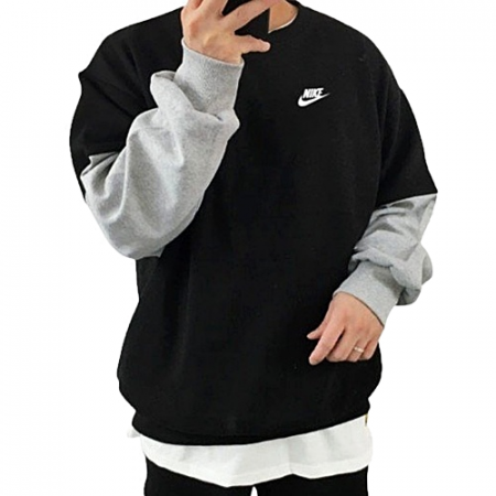 NIKE  투톤 배색 에센셜 맨투맨