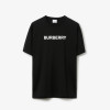 BURBERRY 로고 코튼 티셔츠 - 블랙