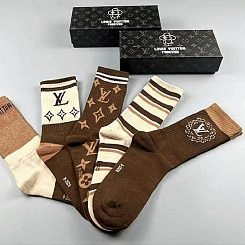 루이*통 LOUIS VUITTON 로고 5종 양말 SET