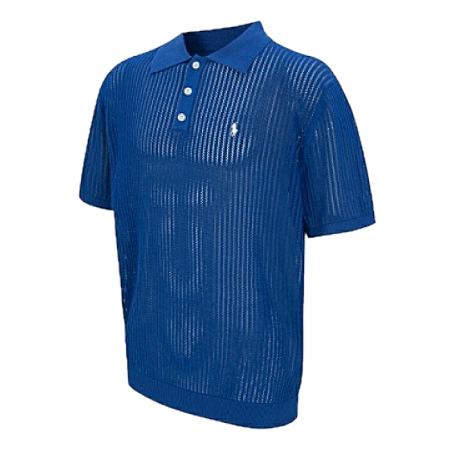 Polo ralphlauren 린넨 비스코스 망사 카라니트