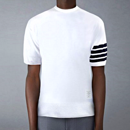 톰브*운 THOM BROWNE 4바 라운드 니트반팔