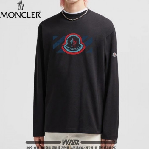 MONCL*R   빈티지 스크래치 점선 긴팔티셔츠 (시보리없음)