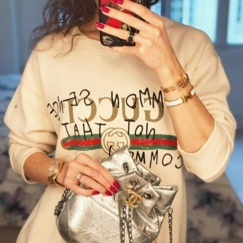 GUCCI 코코카피탄 로고 크루넥 스웻셔츠