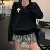 크롬*츠   오버 패치 라운드 니트 (7349)