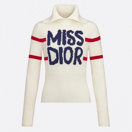 DIOR Miss Dior 알프스 모크넥 울 스웨터
