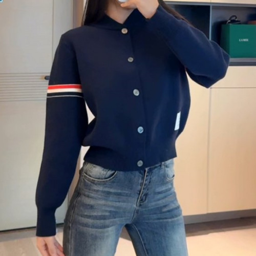 톰브*운   더블 완장 가디건