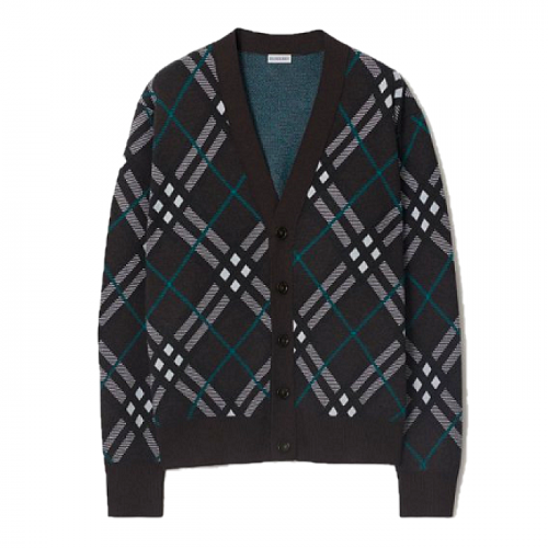BURBERRY 울블랜디드 체크 가디건