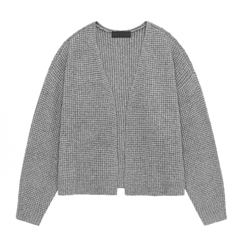 FEAR OF GOD ESSENTIALS 텍스쳐드 리브드 가디건